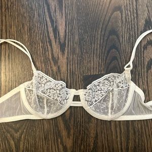 La Perla white lace balconette bra